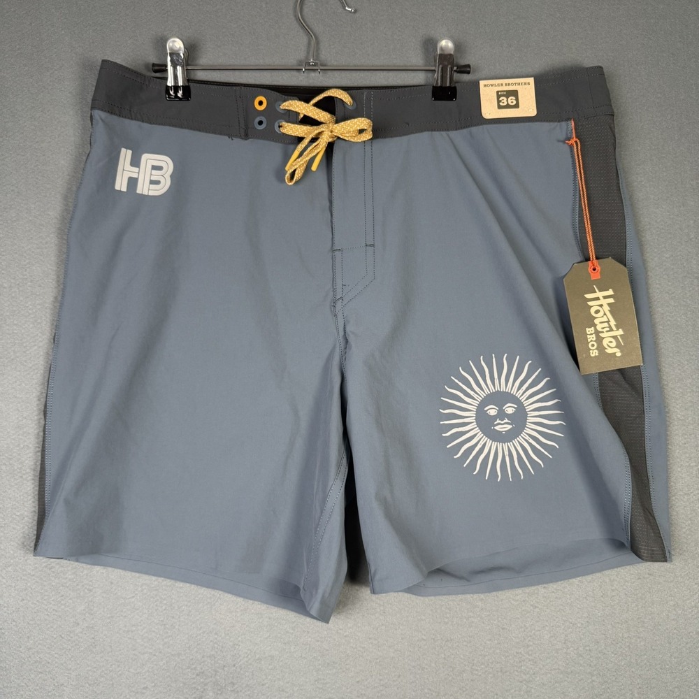 Howler Brothers Boardshorts Men 36 Blue Del Este Nacho Pignataro Swim Trunks New